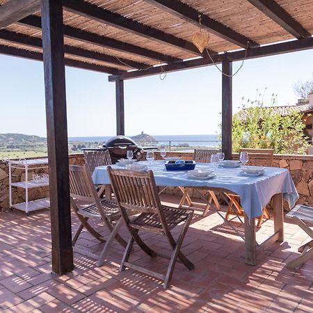 Residenza Del Barone Villa Zoe Chia - Vista Mare Bagian luar foto