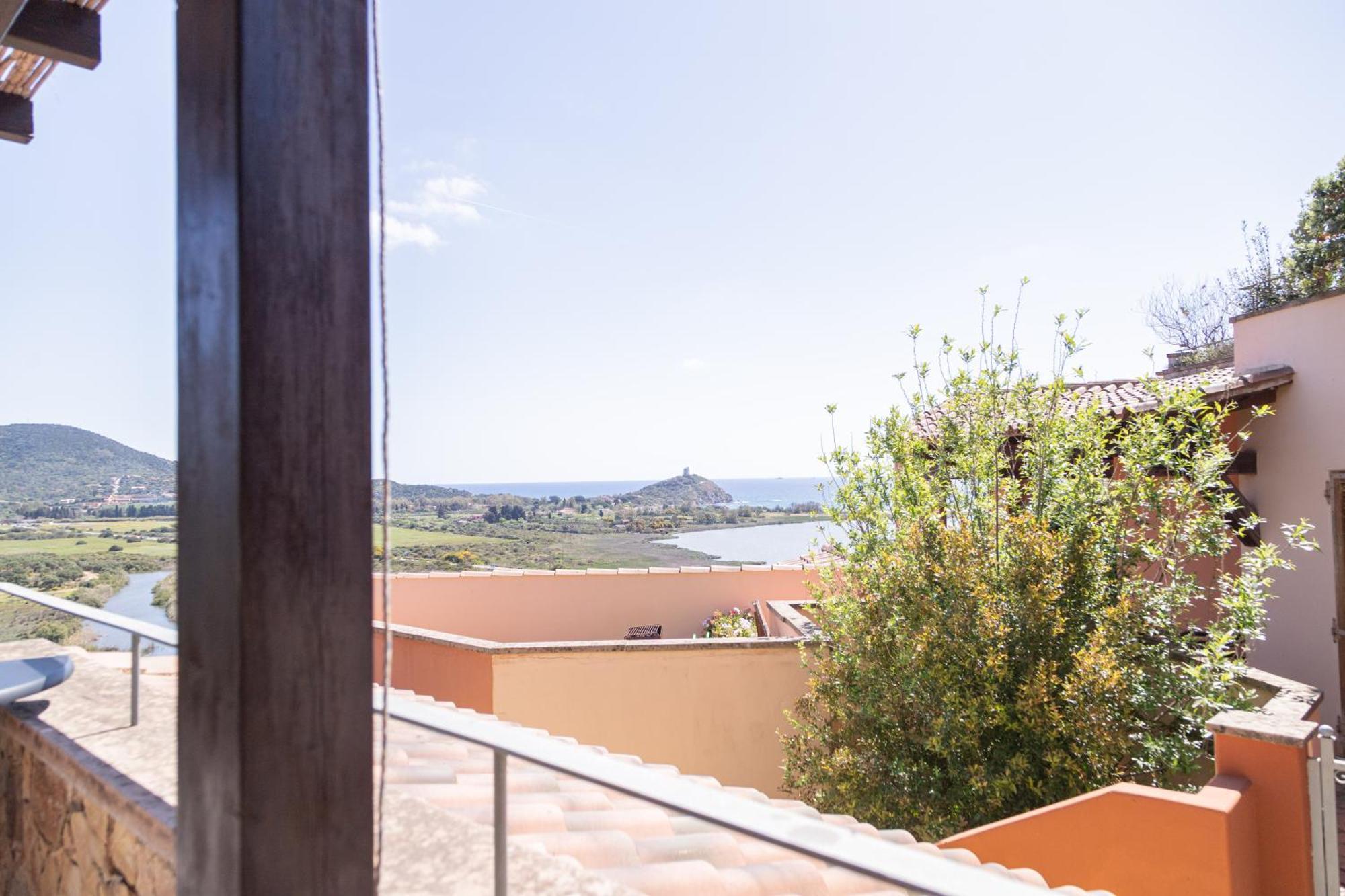 Residenza Del Barone Villa Zoe Chia - Vista Mare Bagian luar foto